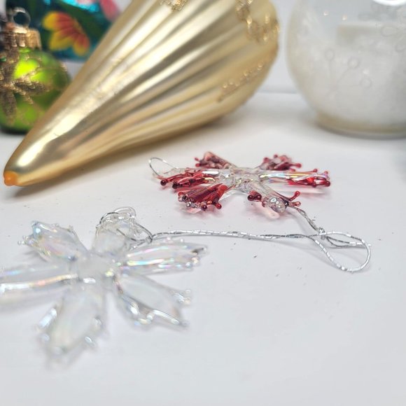 Mixed Lot of Glittery Colorful Holiday Christmas Ornaments/Decor (mostly glass) - Picture 5 of 6